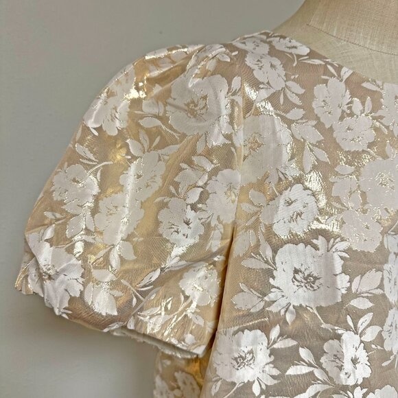 J.Crew Factory Jacquard Puff-Sleeve Top - Picture 5 of 12